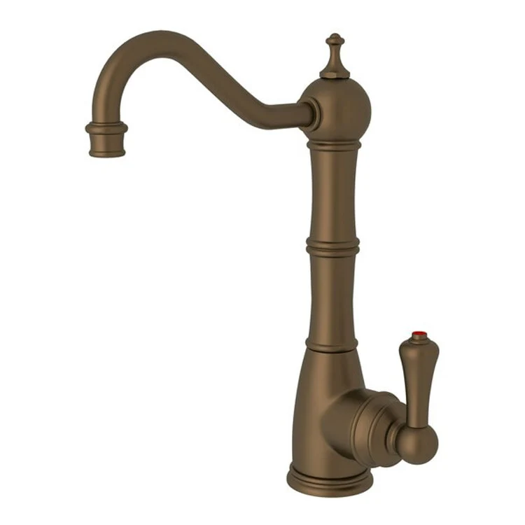 Hot Water Dispenser Edwardian 1 Lever Column Spout English Gold 7-1/4 Inch 0.5 Gallon per Minute - Frankwebs