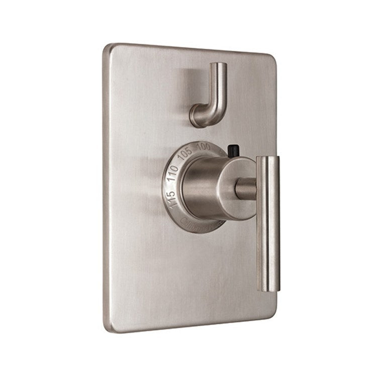 Thermostatic Trim Tiburon Rectangular with Single Volume Control 2 Lever Satin Nickel ADA for Requires Rough Valve TH51-R Or TH51D2-R Handles and Escutcheon Brass - Frankwebs