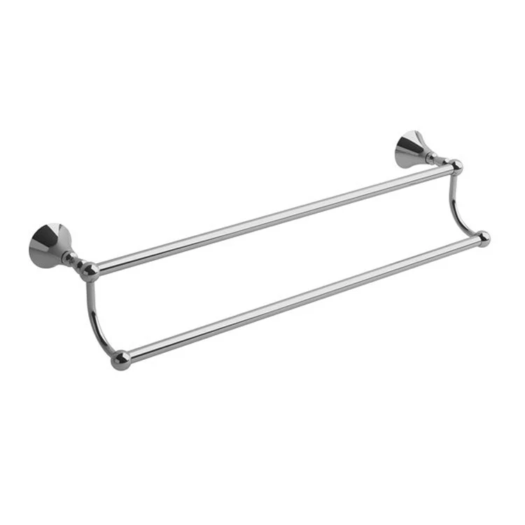 Towel Bar Hudson 24 Inch Double Brushed Nickel Zinc 6-3/4 Inch - Frankwebs