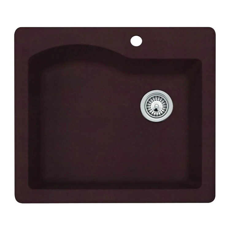 Kitchen Sink 25 x 22 Inch Single Bowl 1 Hole Espresso Drop in - Frankwebs