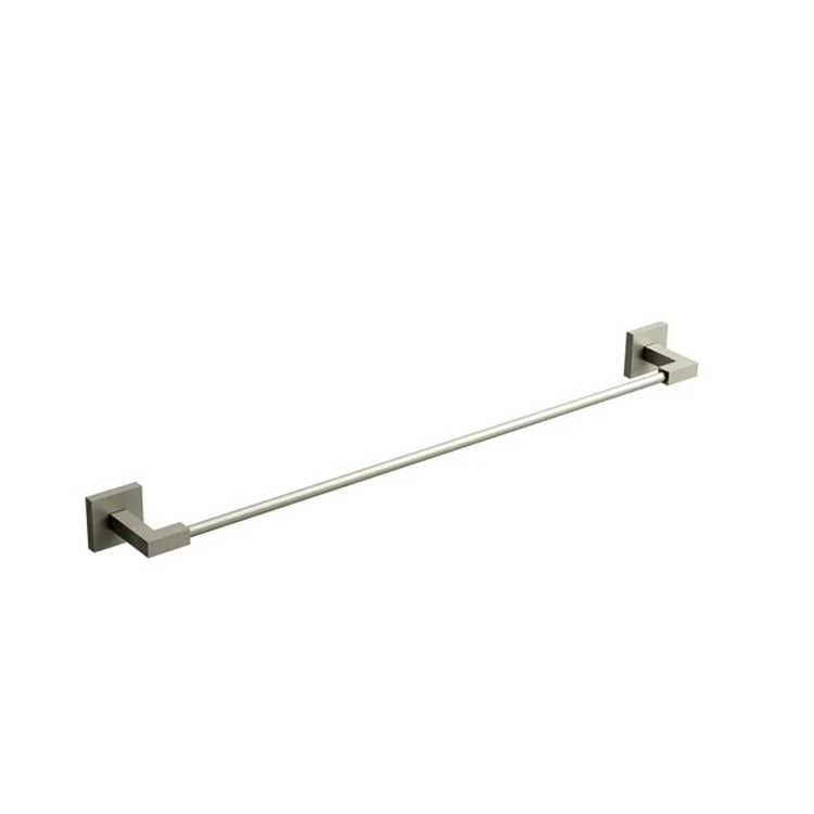 Towel Bar Kubik 24 Inch with Shelf Brushed Nickel Zinc 2-3/4 Inch - Frankwebs