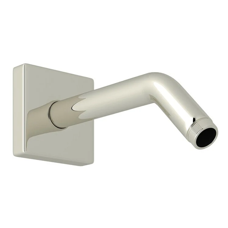 Shower Arm with Square Escutcheon Polished Chrome 8 Inch 1/2 Inch Male Inlet 1/2 Inch Male Outlet Brass Angled Down Wall Mount - Frankwebs