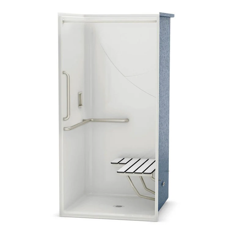 Shower Module 38-3/4 x 39 x 78-3/4 Inch AcrylX White 1 Pieces Right Hand Seat - Frankwebs