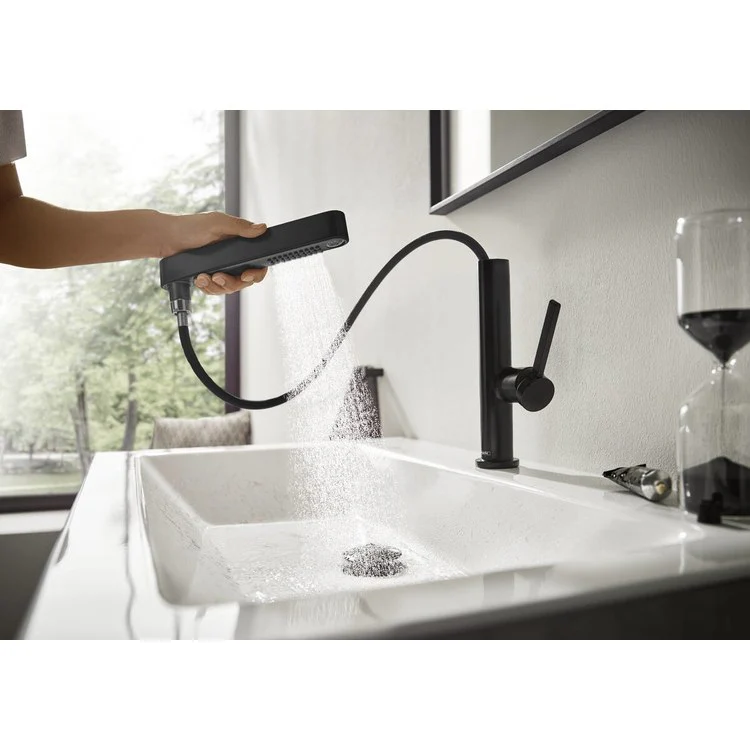 Lavatory Faucet Finoris 230 1 Lever ADA WaterSense Matte Black 1.2 Gallons per Minute Less Drain 1 Hole Quick Clean ComfortZone EcoRight - Frankwebs