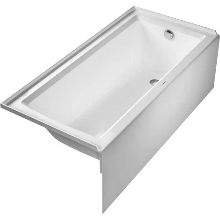 Soaking Tub Architec 66 x 32 Inch Integrated Panel & Flange Right Drain White Acrylic Rectangle - Frankwebs