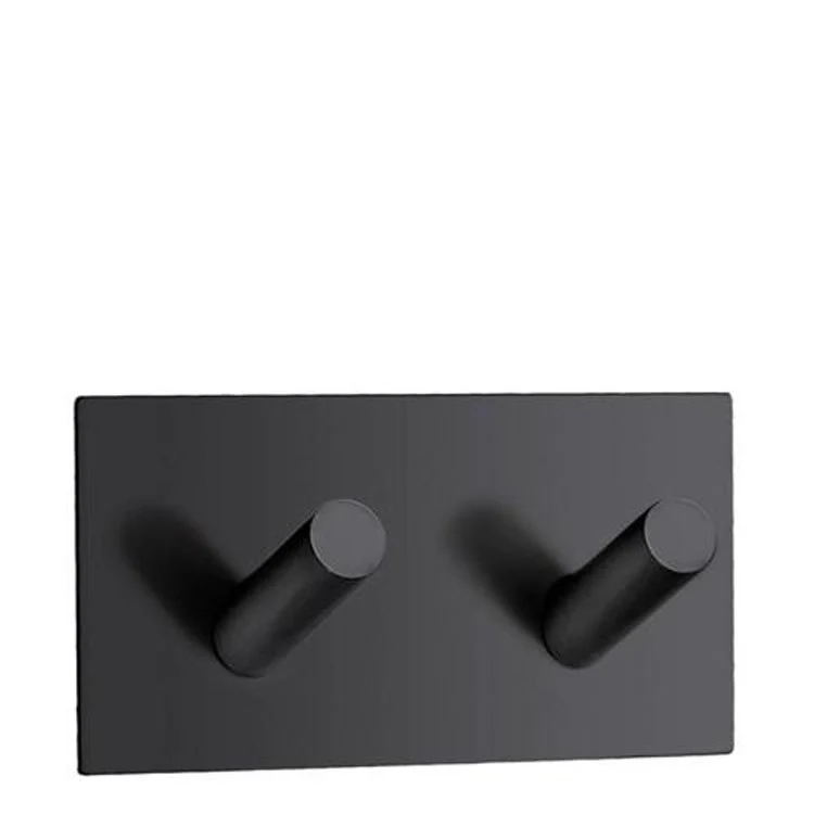Hook Double Black 3-1/2 x 1-1/4 x 1-3/4 Inch 1-1/4 Inch Wall Mount Stainless Steel - Frankwebs