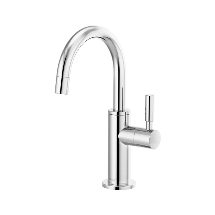 Beverage Faucet Solna Cold Water 1 Lever ADA Brilliance Luxe Steel Arc Spout 360 Degree Swivel - Frankwebs