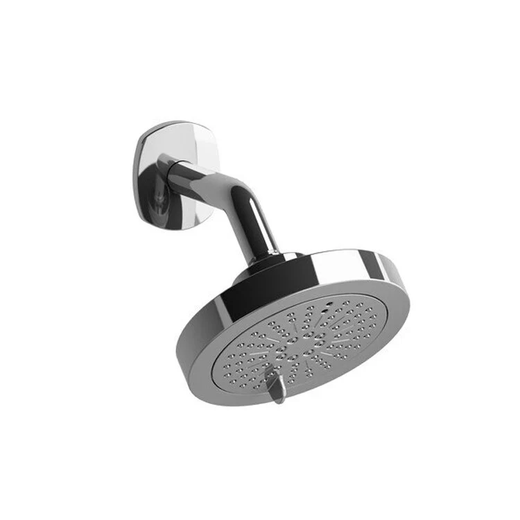 Showerhead 6 Function Showerarm with Venty Flange Chrome 6 Inch 2.0 Gallons per Minute Luxurious Invigorating - Frankwebs