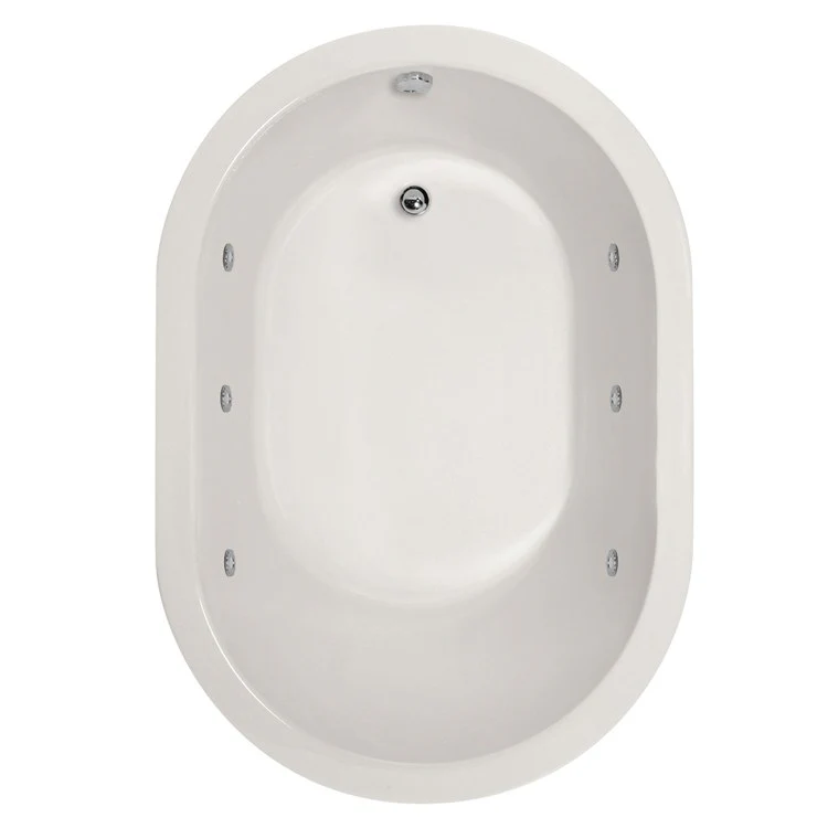 Combination Tub Designer Collection Malia 60 x 32 x 21 Inch Drop-In End Drain Biscuit Oval - Frankwebs