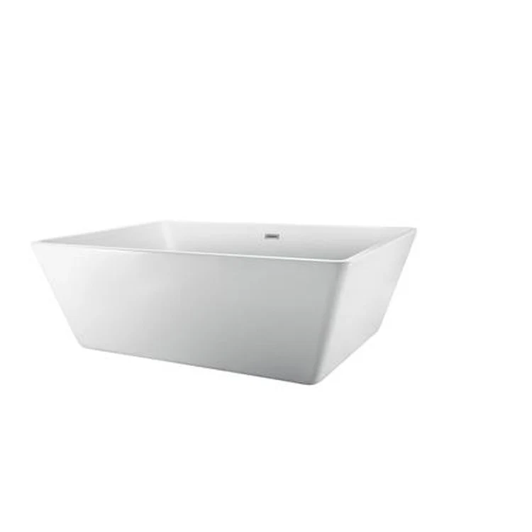 Freestanding Tub Vaughn 71 Inch Slipper Rectangle Acrylic White/White Drain and Overflow Covers No Faucet Holes - Frankwebs