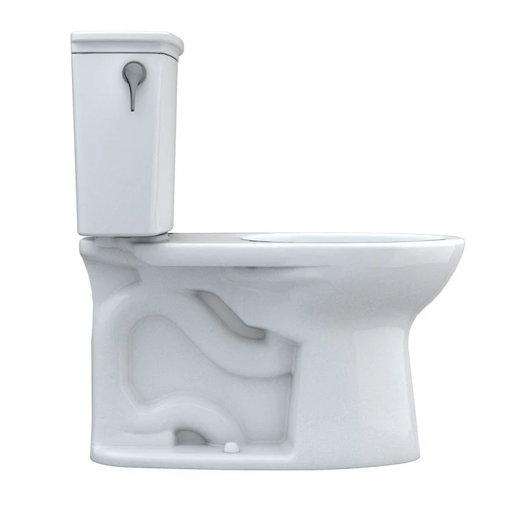 Toilet Drake 2 Pieces Transitional Cotton Elongated 30-1/8 Inch 1.28 Gallons per Flush Left Hand Chrome Less Seat - Frankwebs