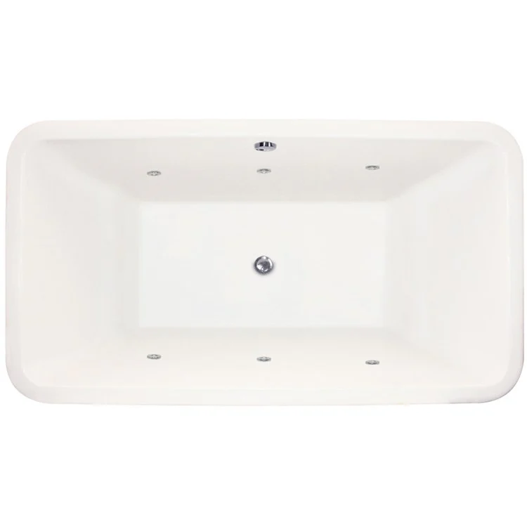 Whirlpool Tub Designer Collection Natasha 70 x 36 x 24 Inch Drop-In Center Drain Biscuit Rectangle - Frankwebs