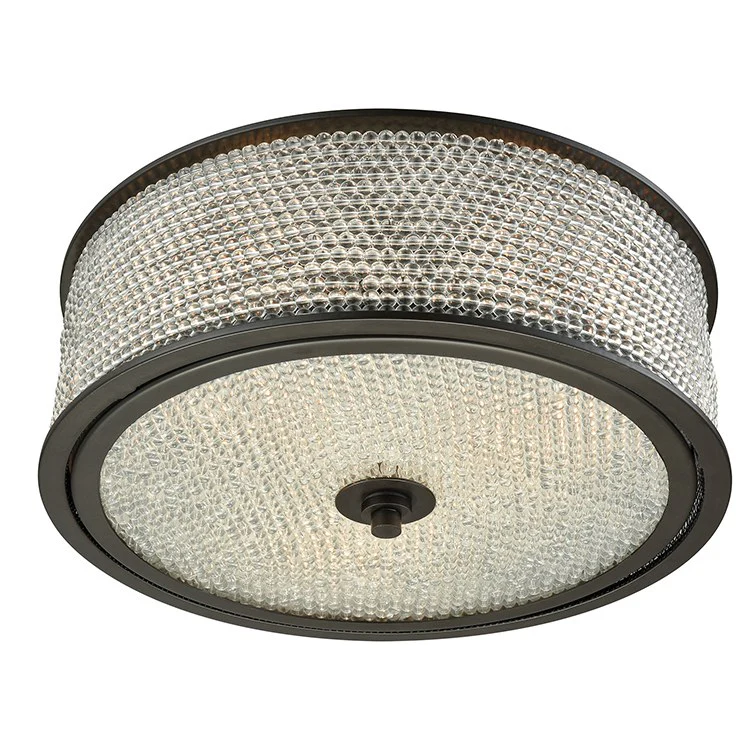 Glass Beads Three-Light Semi-Flush Mount Ceiling Fixture - Frankwebs