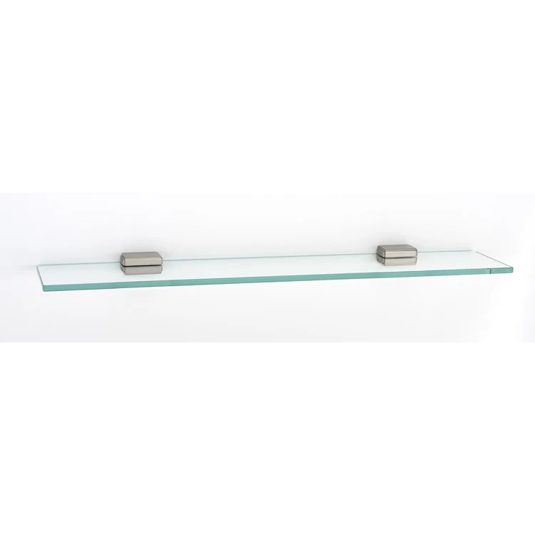 Shelf Cube Bath with Brackets Polished Chrome 24 Inch Brass/Glass - Frankwebs