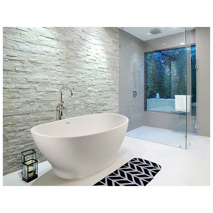 Soaking Tub Elise 67.5 x 36.5 Inch Freestanding Integrated Pedestal Center Biscuit Gloss Sculpturestone 95 Gallons 24-1/2 Inch - Frankwebs