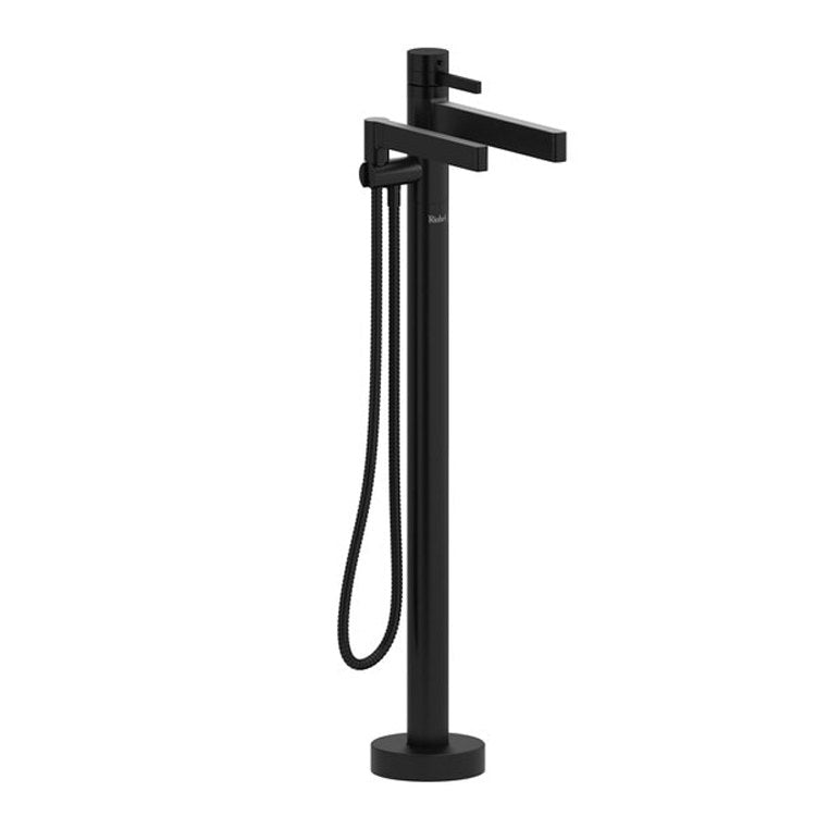 Tub Filler Trim Parabola Floor Mount 2-Way Type T 2 Lever Black ADA - Frankwebs