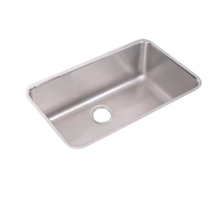 Kitchen Sink Lustertone Classic 30.5 x 18.5 Inch Depth 10 Inch Single Bowl Kit Lustrous Satin Undermount Drain Location Rear Center - Frankwebs