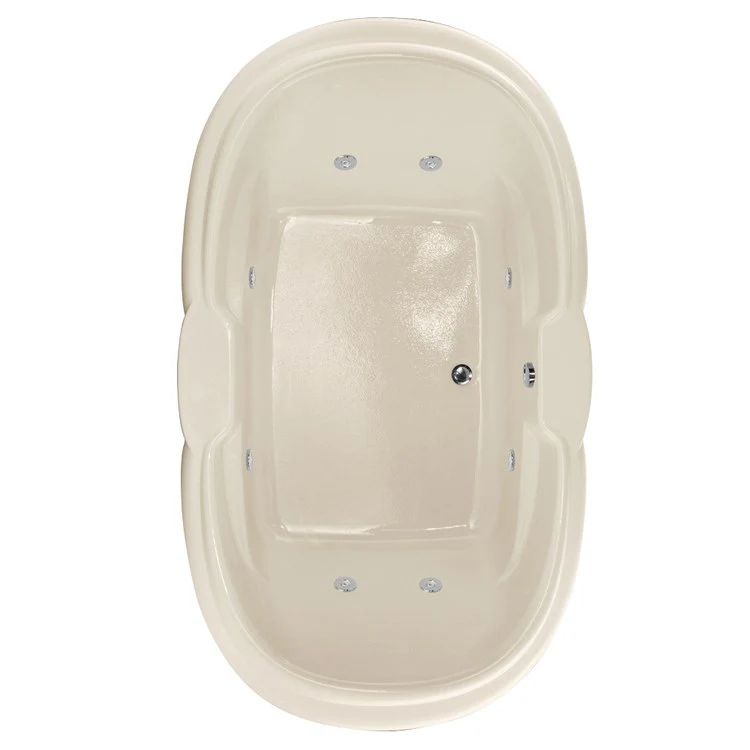 Combination Tub Designer Collection Yvette 72 x 42 x 21 Inch Drop-In Center Drain White Oval - Frankwebs