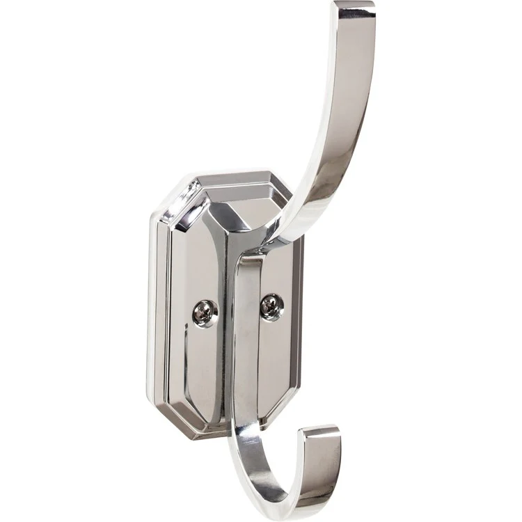 Robe Hook Emerald Double Polished Chrome 6-1/4 Inch 3-1/16 Inch Zinc Alloy - Frankwebs