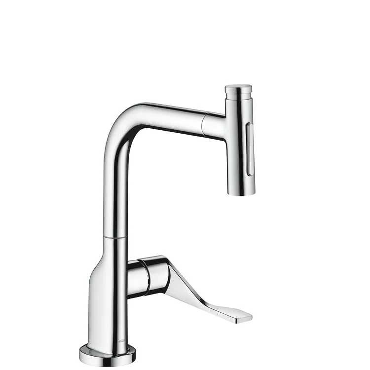 Kitchen Faucet Citterio Select On/Off Push Button 1 Lever ADA Polished Nickel 150 Degree Swivel 1 Hole Brass 1.75 Gallons per Minute - Frankwebs