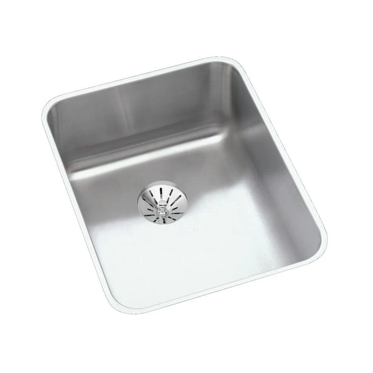 Kitchen Sink Lustertone Classic Gourmet 16.5 x 20.5 Inch Single Bowl with Perfect Drain ADA Lustrous Highlighted Satin Undermount Rectangle Drain Location Rear Center Depth 6-3/8 Inch Full Spray Sides and Bottom - Frankwebs