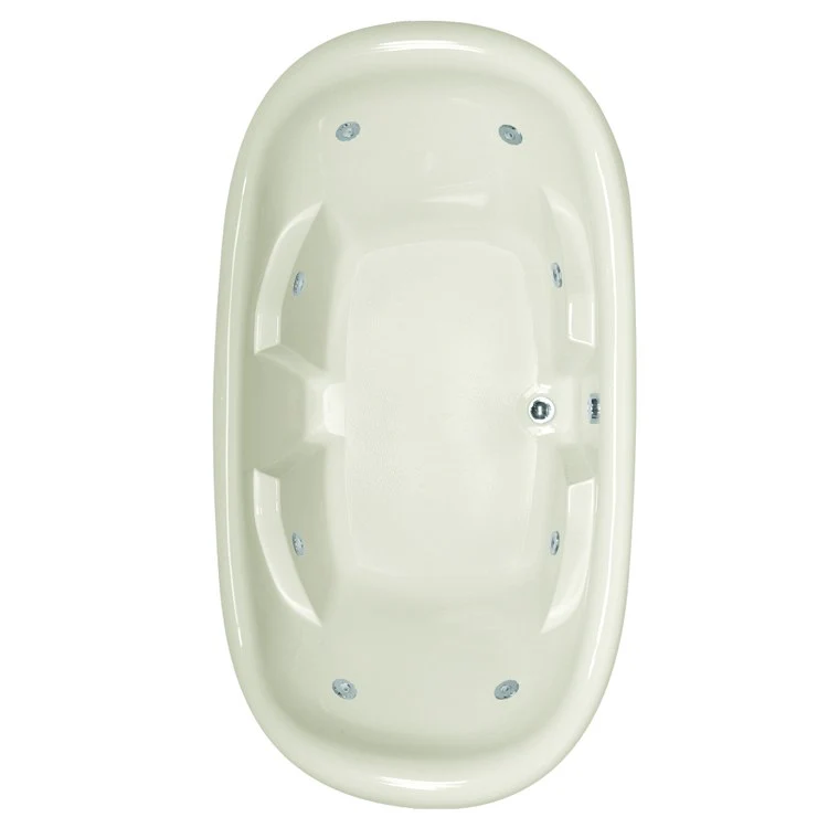 Whirlpool Tub Designer Collection Natalie 78 x 44 x 24 Inch Drop-In Center Drain Bone Oval - Frankwebs