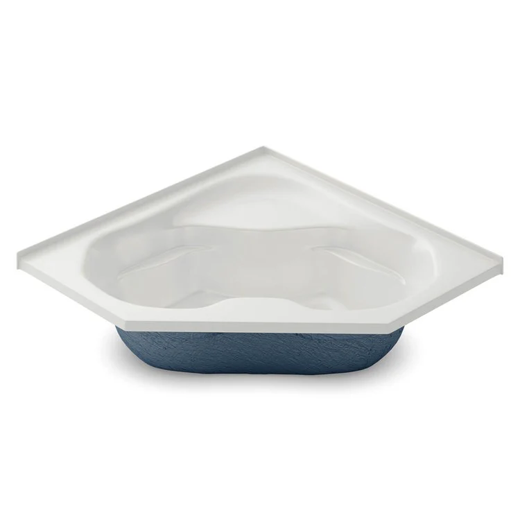 Whirlpool Tub 59 x 59 x 21-1/2 Inch White Trim with Tile Flange Center Drain Outlet White Corner - Frankwebs