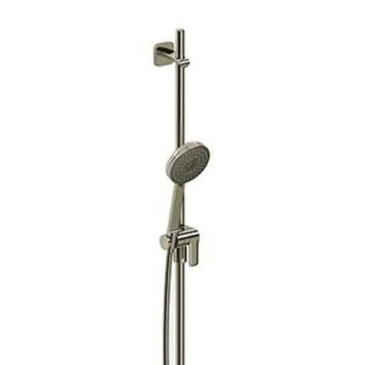 Handshower Set Round Polished Nickel 2 Function WaterSense 1.8 Gallons per Minute 36 Inch Slide Bar - Frankwebs