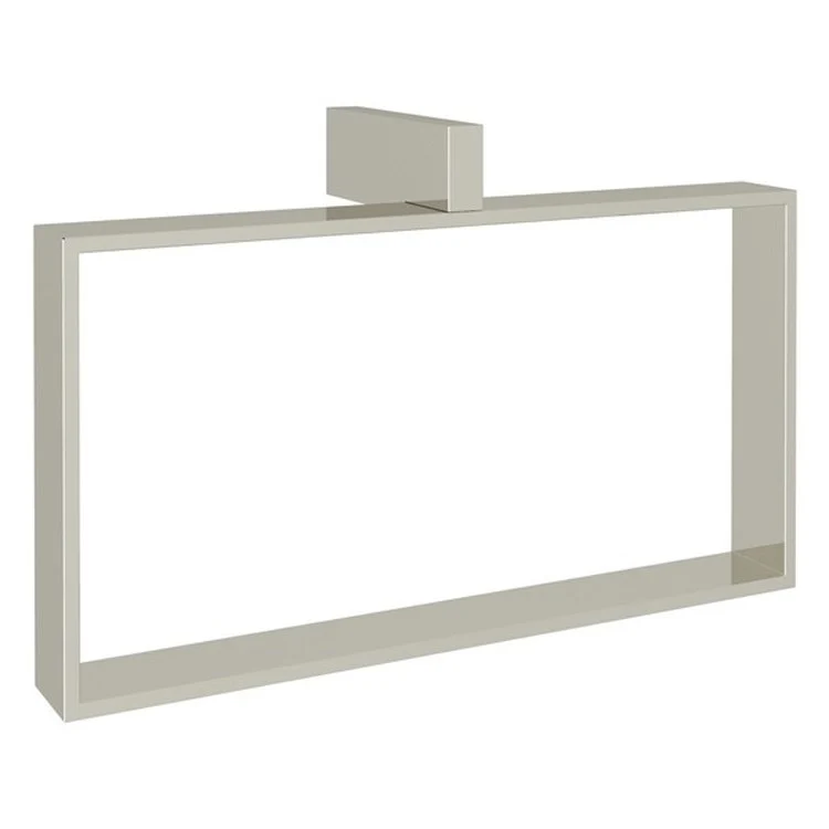 Towel Ring Quartile 9-7/8 Inch Rectangular Polished Nickel Brass/Metal 3-1/2 Inch - Frankwebs