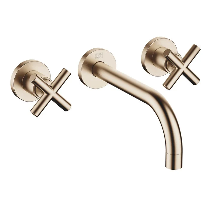 Lavatory Faucet TARA Wall Mount Mixer 2 Cross ADA WaterSense Platinum 1.2 Gallons per Minute Less Drain 3 Hole - Frankwebs