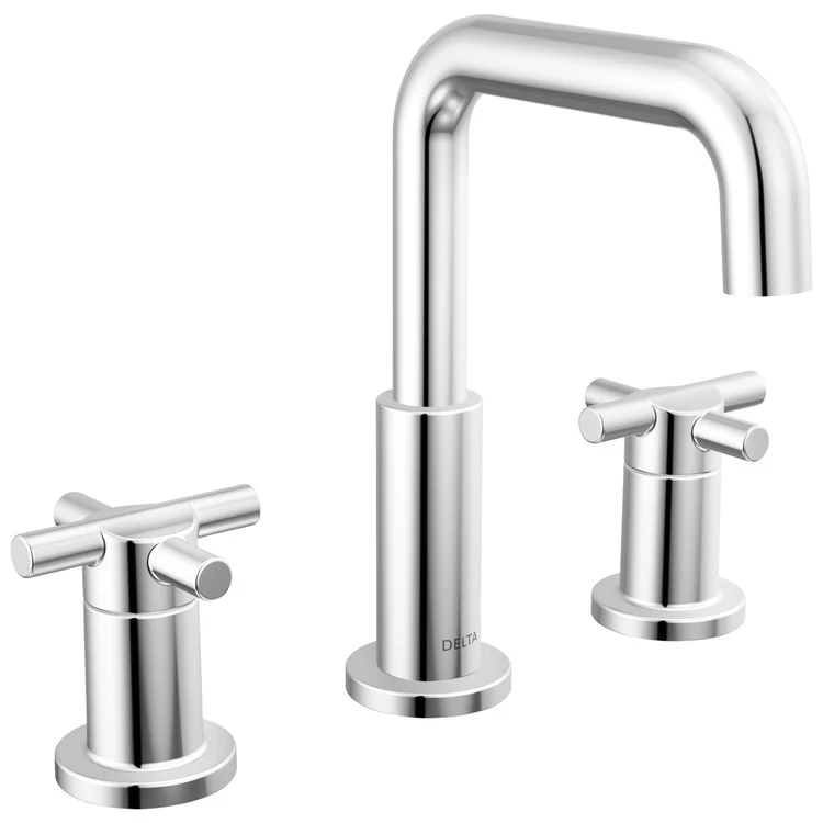 Lavatory Faucet Nicoli Widespread 6-16 Inch Spread 2 Lever ADA WaterSense Chrome 1.2 Gallons per Minute 8-1/8 Inch - Frankwebs