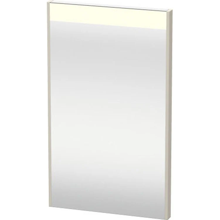 Mirror Brioso 27-1/2 x 16-1/2 Inch Taupe Matte with Lighting Rectangle Bottom Right Sensor Switch - Frankwebs