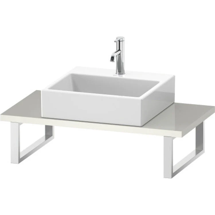 Lavatory Console L-Cube Mediterranean Oak Single Basin Compact 31-1/2 x 18-7/8 Inch 1-1/8 Inch - Frankwebs