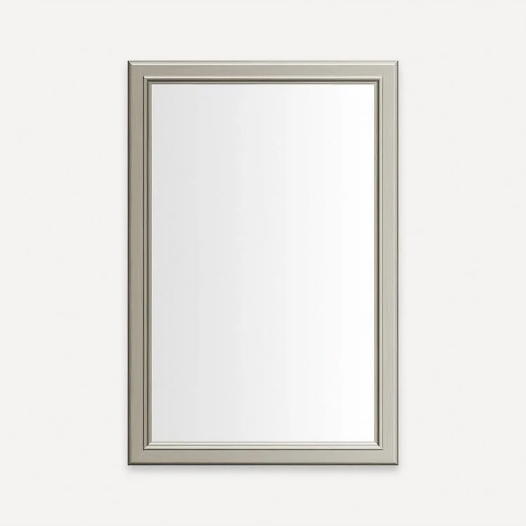 Medicine Cabinet Main Line 20 x 30 Inch 1 Doors Framed Mirror Brushed Black Flat Top Bryn Mawr Frame Slow Close Hinges 4 Inch - Frankwebs