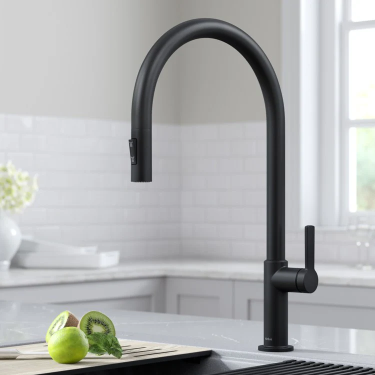Oletto High-Arc Single Handle Pull Down Kitchen Faucet - Frankwebs
