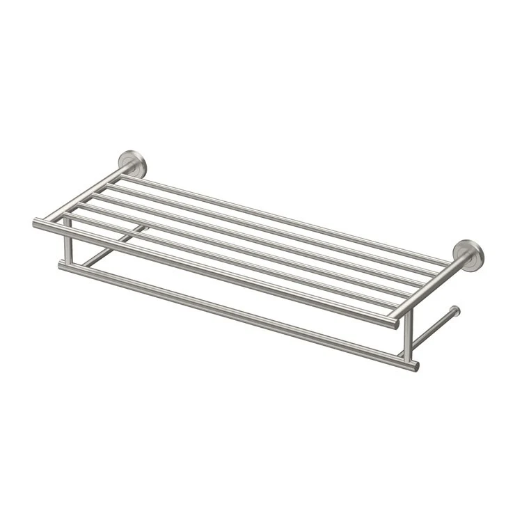 Towel Rack Latitude II Minimalist Satin Nickel Metal 24 Inch - Frankwebs