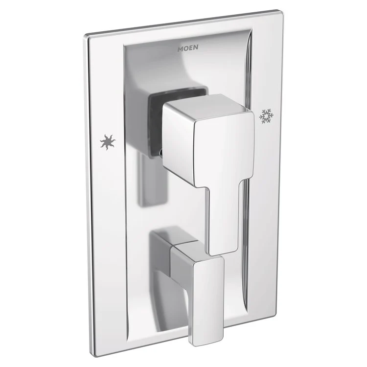 Pressure Balance Valve Trim 90 Degree Posi-Temp with Built In 3 Function Transfer 2 Lever Chrome ADA - Frankwebs