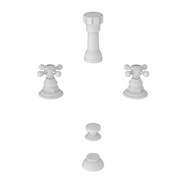 Bidet Faucet Alveston 8 to 16 Inch Spread 2 Cross ADA Satin Brass PVD - Frankwebs