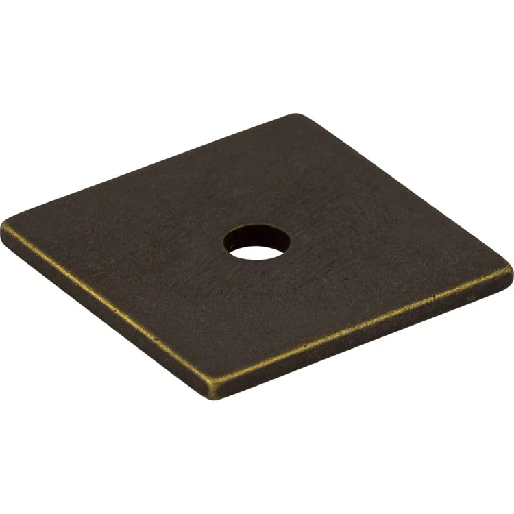 Knob Backplate Sanctuary Square German Bronze 1 Inch 1 Hole Zinc Alloy - Frankwebs