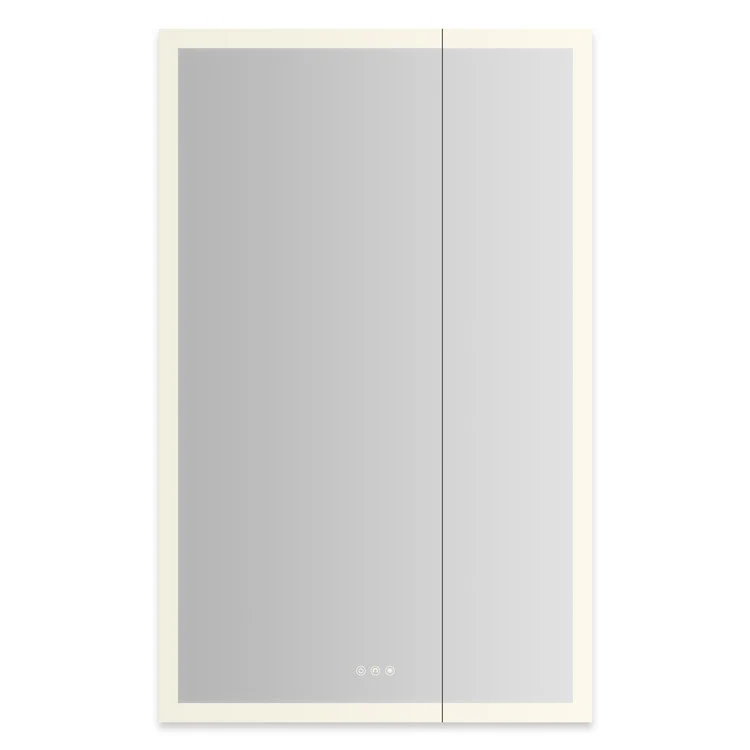 Medicine Cabinet AIO 30 x 48 Inch with Perimeter Lighting 2 Doors Triple Mirror Left Hinge - Frankwebs