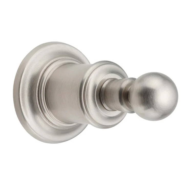 Robe Hook Miramar Single Satin Nickel 2-5/16 Inch Height 3-13/16 Inch Extension from Wall Concealed Brass - Frankwebs