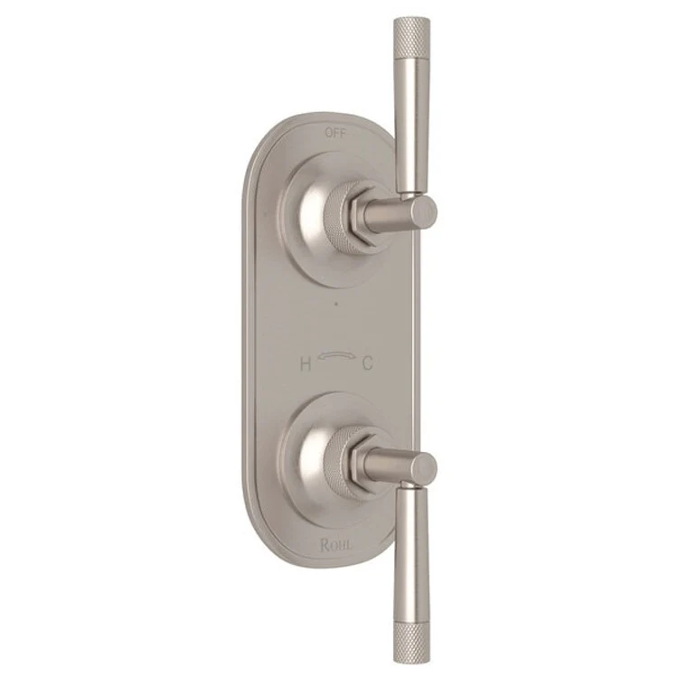 Thermostatic Trim Graceline with Diverter 2 Lever French Brass 1/2 Inch 6.7 Gallons per Minute - Frankwebs