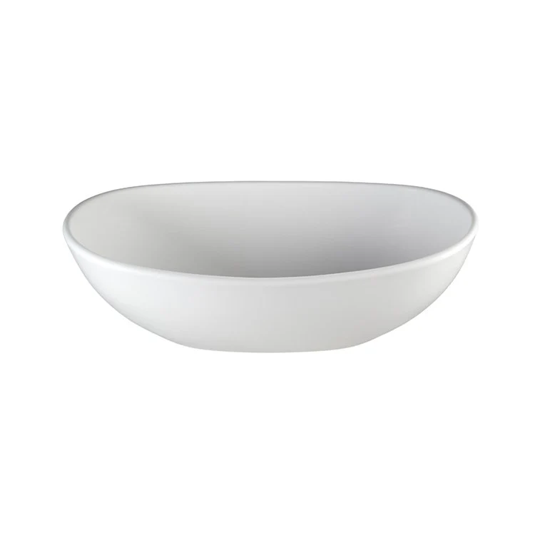 Vessel Elise Above Counter Oval 22 x 14 Inch Biscuit Matte Engineered Solid Stone 22-1/4 Inch - Frankwebs