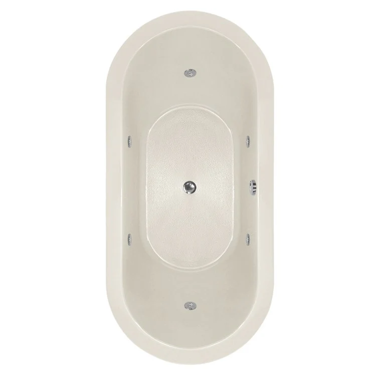 Combination Tub Designer Collection Elle 66 x 32 x 19 Inch Drop-In Center Drain Bone Oval - Frankwebs