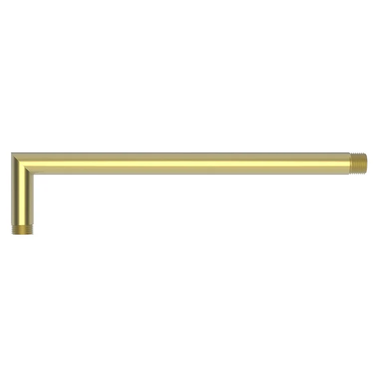 Shower Arm Satin Brass PVD 12 Inch 12-13/16 Inch 1/2