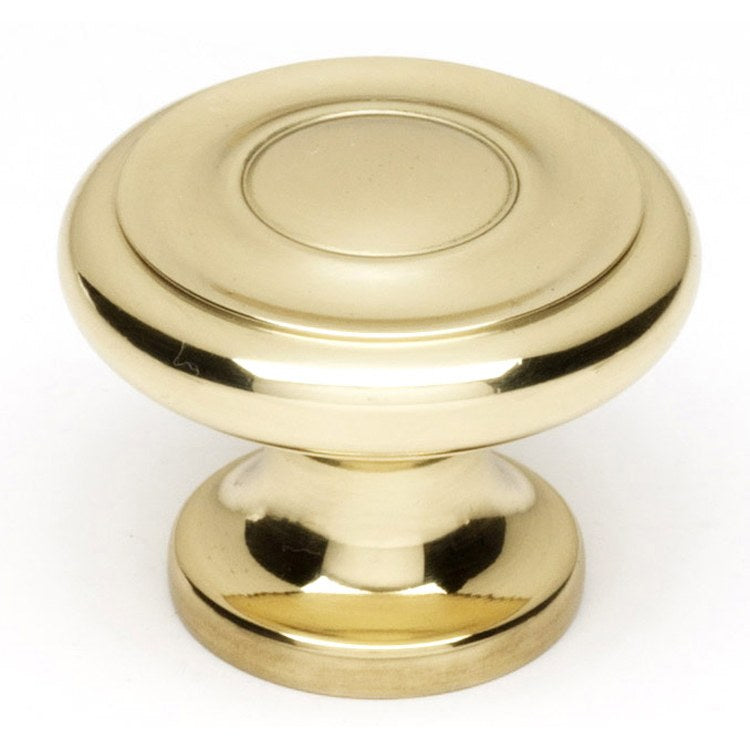 Knob II Collection Round Polished Chrome Brass 1-1/4 Inch 1 Inch 13/16 Inch - Frankwebs