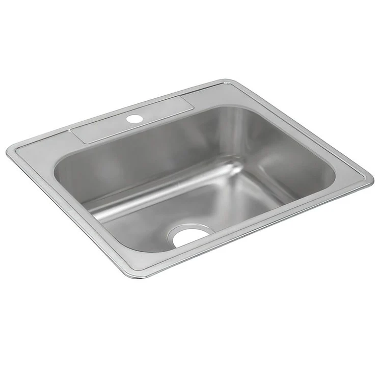 Kitchen Sink Dayton 25 x 22 Inch Single Bowl 1 Hole Satin Drop-In - Frankwebs