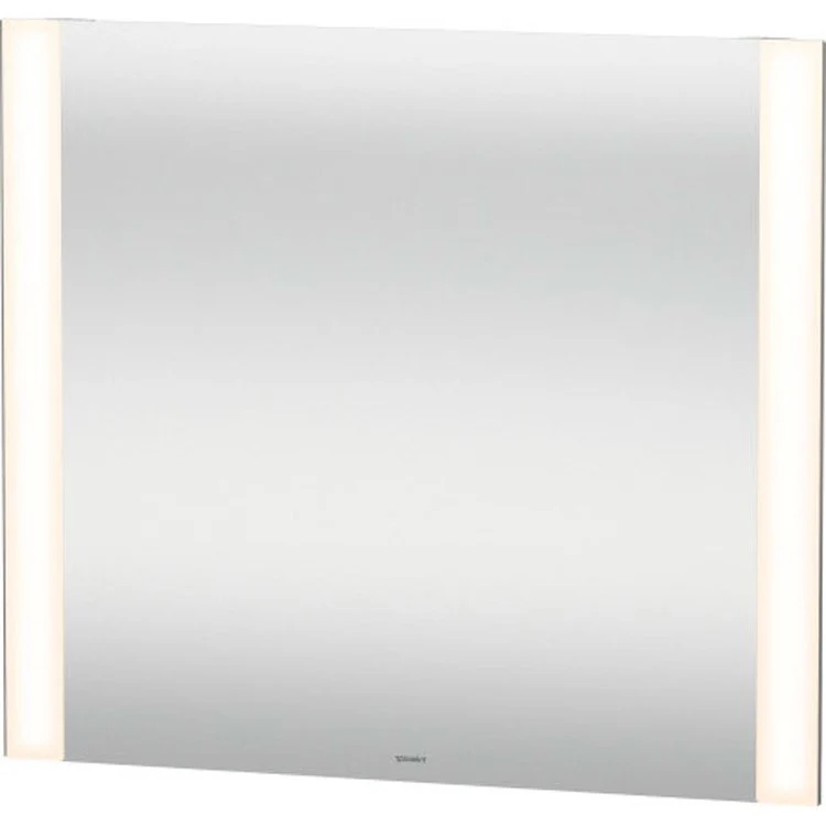 Mirror Light & Mirror 27-1/2 x 31-1/2 Inch White with Lighting Rectangle 1-3/8 Inch - Frankwebs