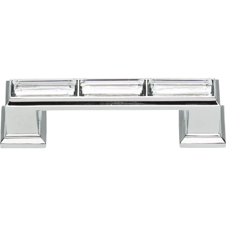 Drawer Pull Atlas Legacy Crystal Polished Chrome Zinc Alloy 3 Inch - Frankwebs