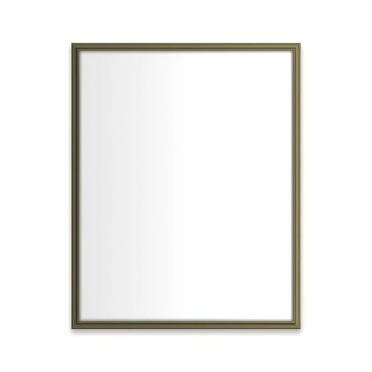 Medicine Cabinet Main Line 24 x 30 Inch 1 Doors Framed Mirror Brushed Bronze Flat Top Rosemont Frame Slow Close Hinges 4 Inch - Frankwebs